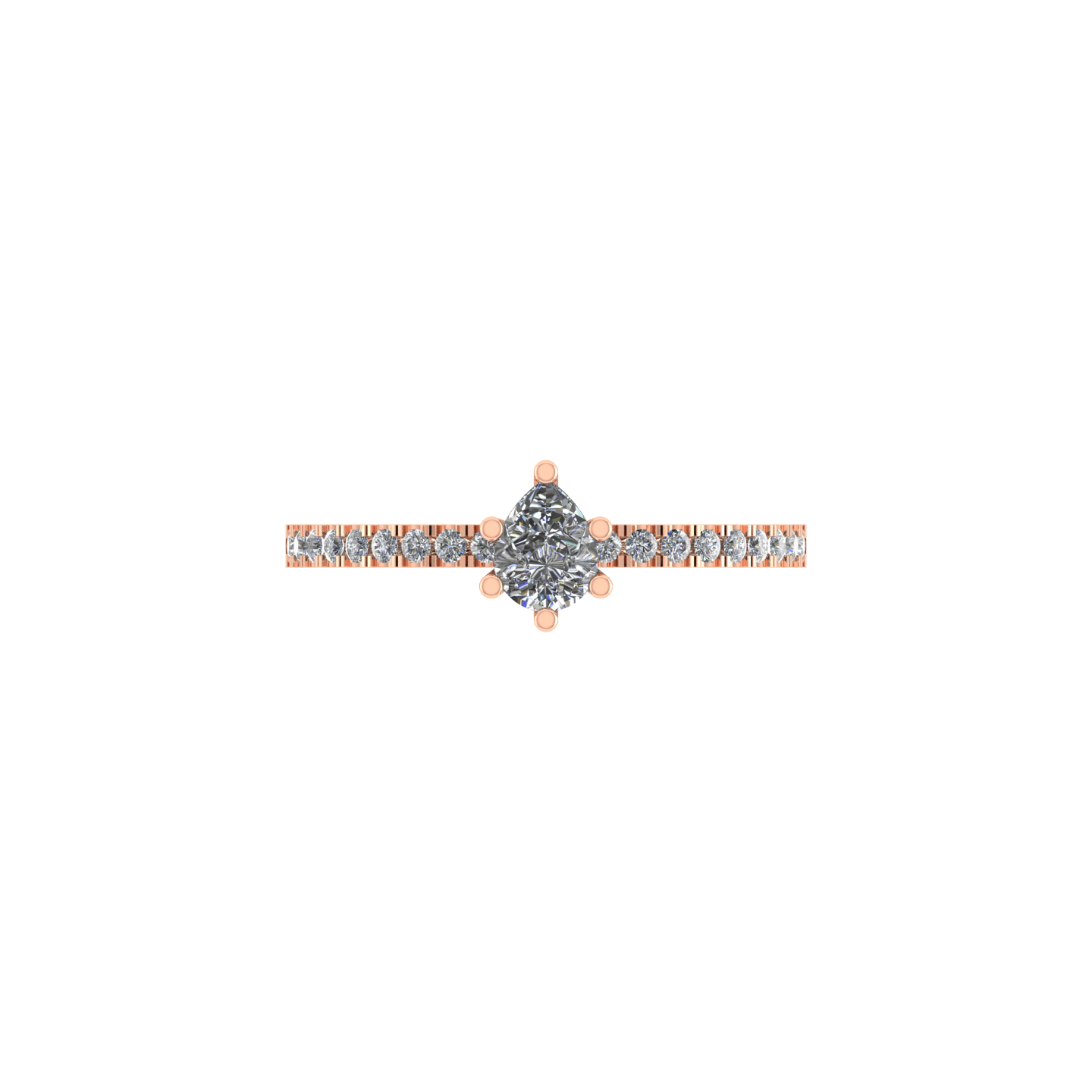 Beautiful 18K Rose Gold Diamond Ring - JN030609-R111