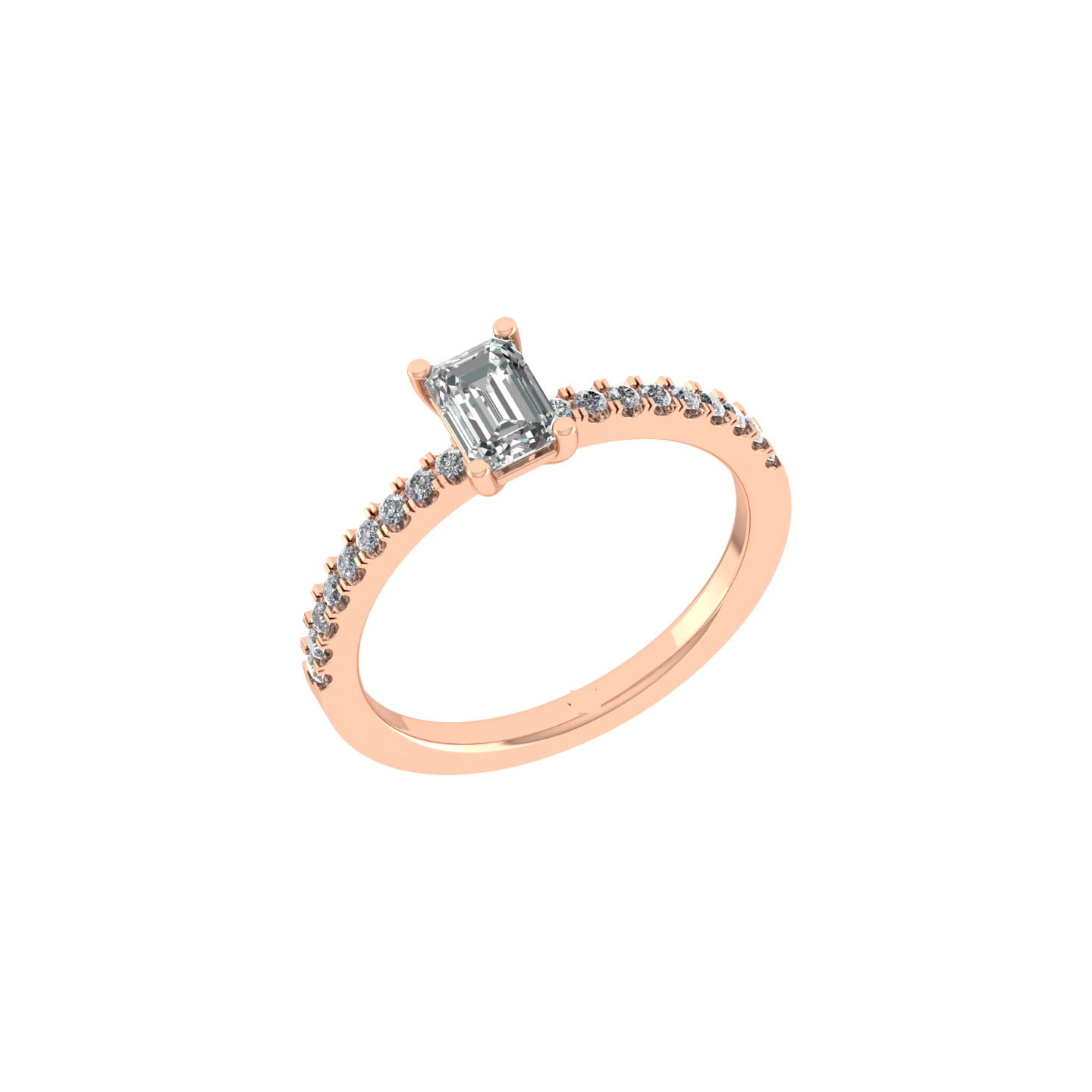 Beautiful 18K Rose Gold Diamond Ring - JN030609-R112
