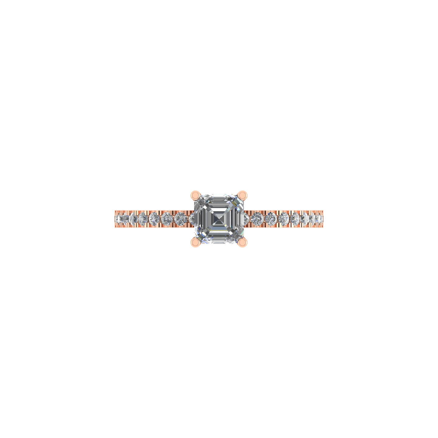 Beautiful 18K Rose Gold Diamond Ring - JN030609-R114