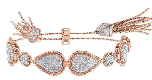 Luxury 18K Gold Diamond Bracelet - JN030609-BR65