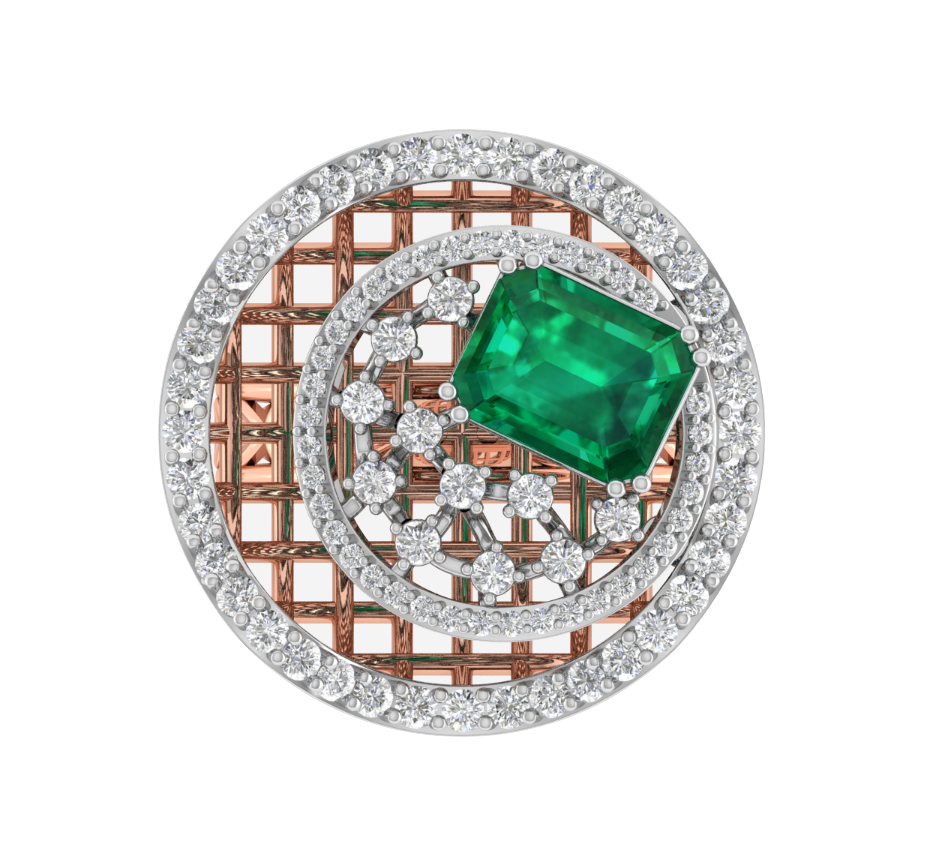 Graceful Design 18K Gold Diamond Ring  - JN030609-R101A