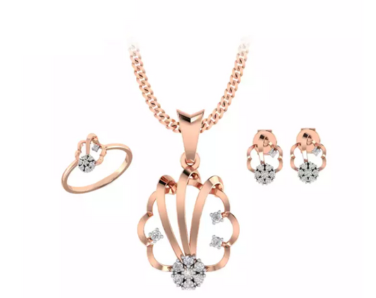 18K Diamond Necklace JN030609-NL-2