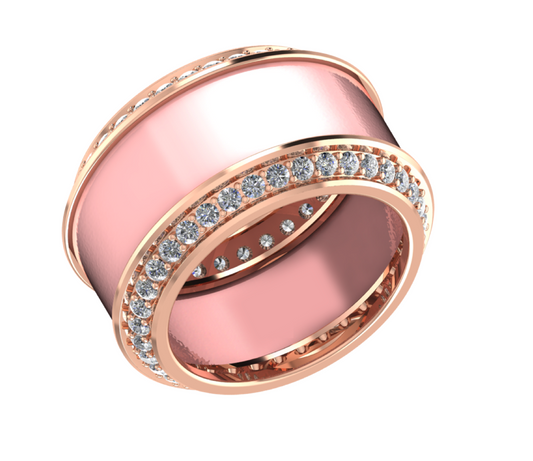 Beautiful 18K Gold Diamond Ring  -  JN030609-R132