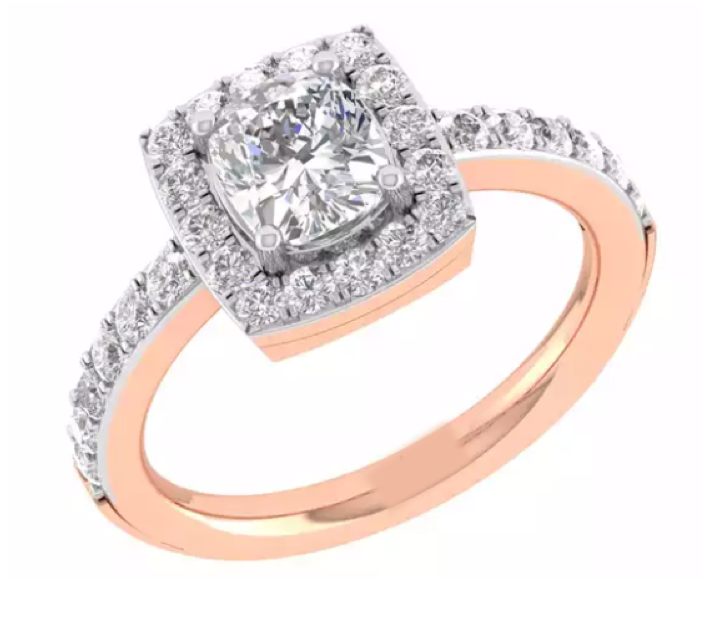 18K Gold Custom Design Hot Selling Unique Diamond Solitaire Ring Diamond Wedding Ring