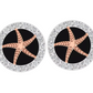 Trendy 18K Rose Gold Diamond Earring - JN030609-ER154