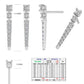 18k Gold Genuine Diamond Drop Bar Earrings - JN030609-ER15