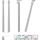 Elegant 18k Gold Genuine Diamond Drop Bar Earrings - JN030609-ER18