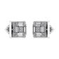 Square Diamond White Gold Earrings