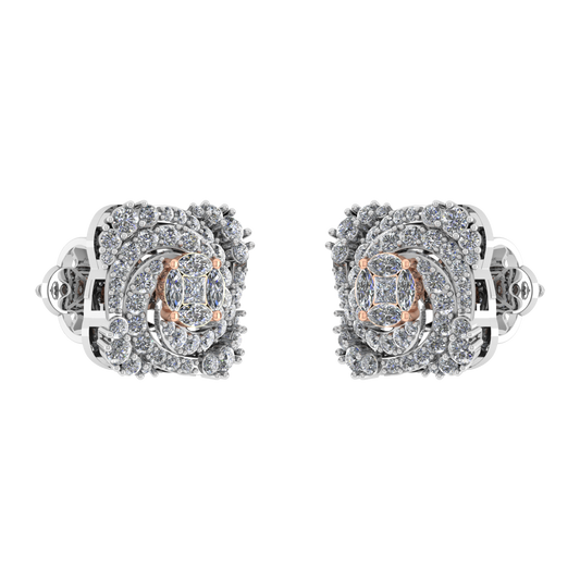 Square Diamond Earring - JN030609-ER79