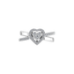 Heart Shape Beautiful 18K Gold Diamond Ring  -  JN030609-R161