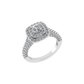Sophisticated Design 18K Gold Diamond Stud Ring  -  JN030609-R189