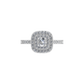 Sophisticated Design 18K Gold Diamond Stud Ring  -  JN030609-R189