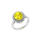 Royal Design 18K Gold Diamond Stud Ring  -  JN030609-R192