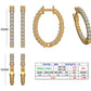 2.5 Ct Diamond 18K Rose Gold Hoop Pave Set Earring - JN030609-ER29