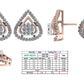 Trendy Leaf Shape with Square Round cut Diamond Earrings - JN030609-ER33