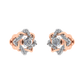 Round Pave Set Knot Stud Diamond Earrings - JN030609-ER37