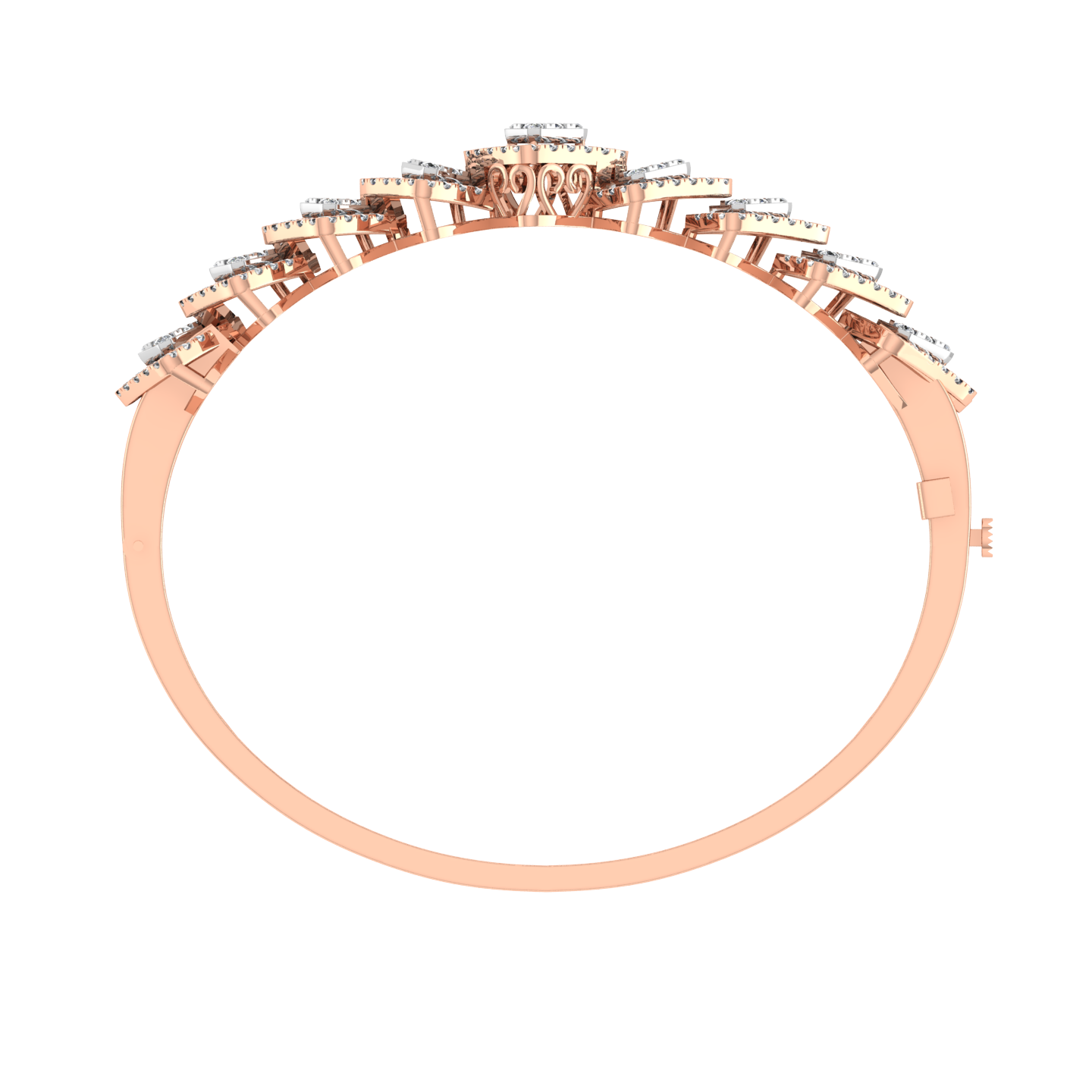 Luxury 18k Gold Real Natural Hot Selling Diamond  Bracelet JN030609-BR2