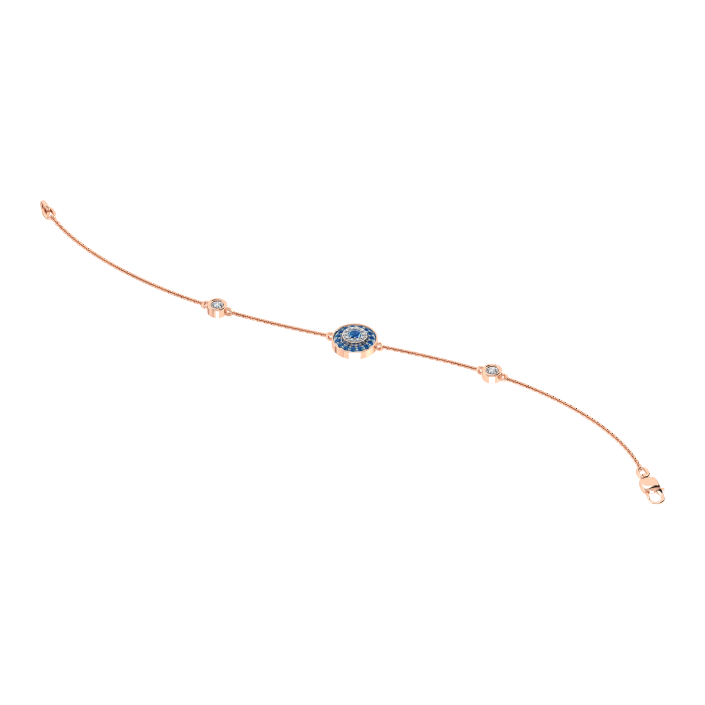 Luxury 18k Gold Real Natural Diamond  Bracelet - JN030609-BR4