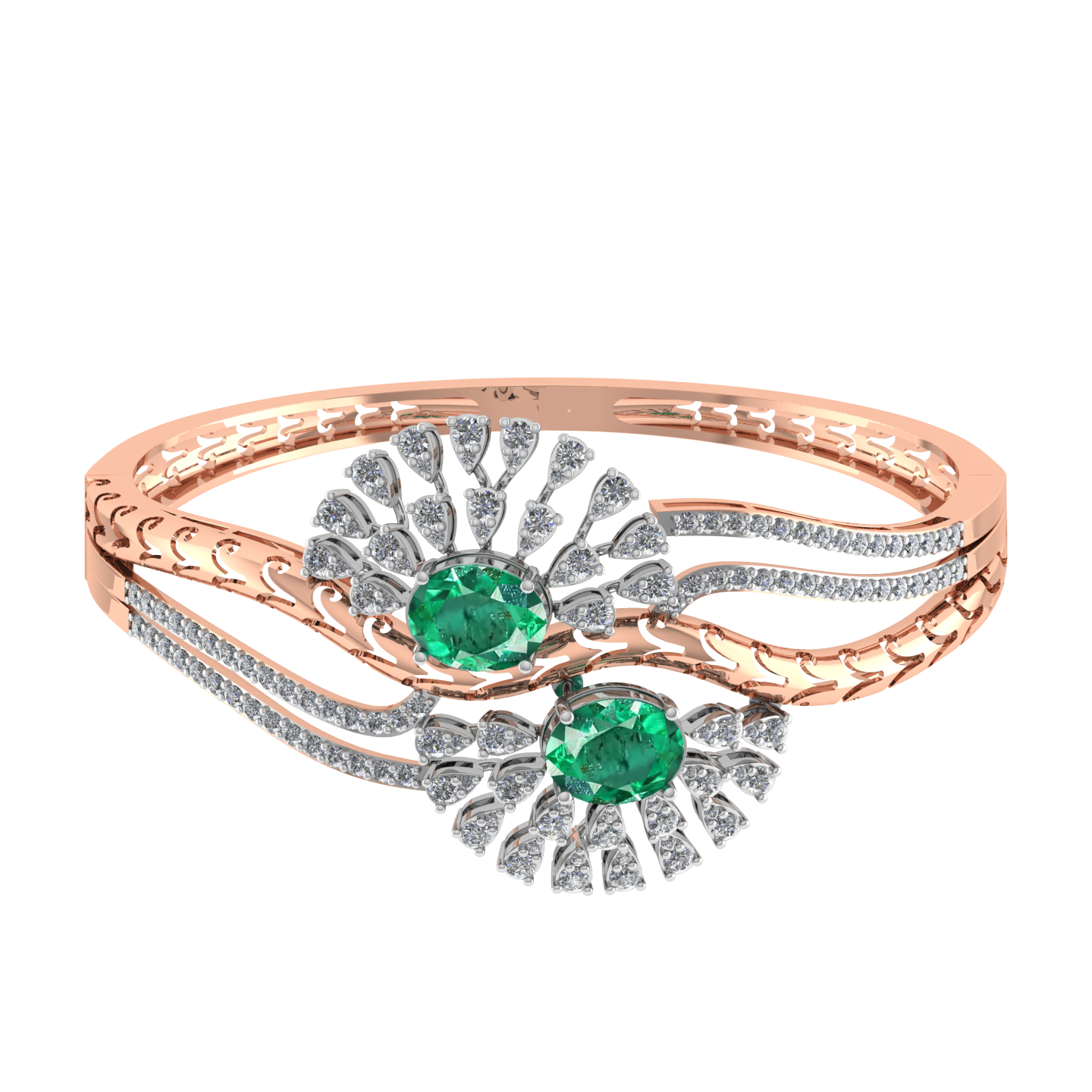 Luxury 18k Gold Real Natural Diamond  Bracelet -JN030609-BR6