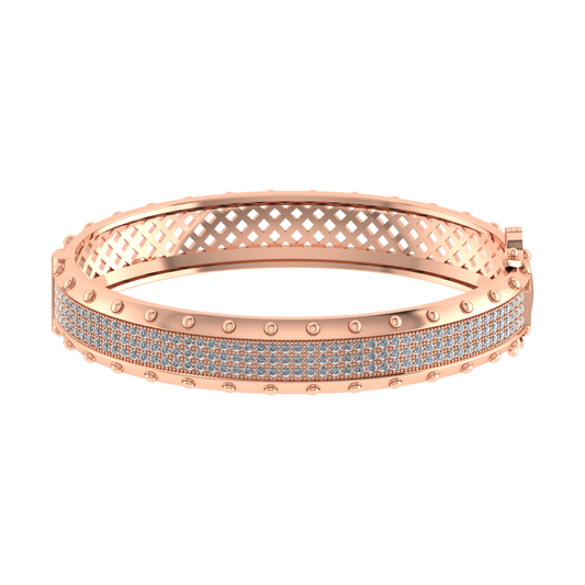 Beautiful 18k Rose Gold Diamond  Bracelet- JN030609-BR7
