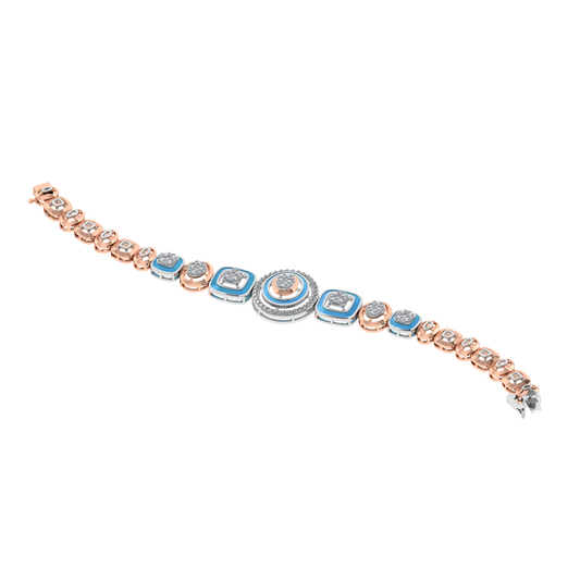Beautiful 18k Gold Diamond  Bracelet - JN030609-BR12