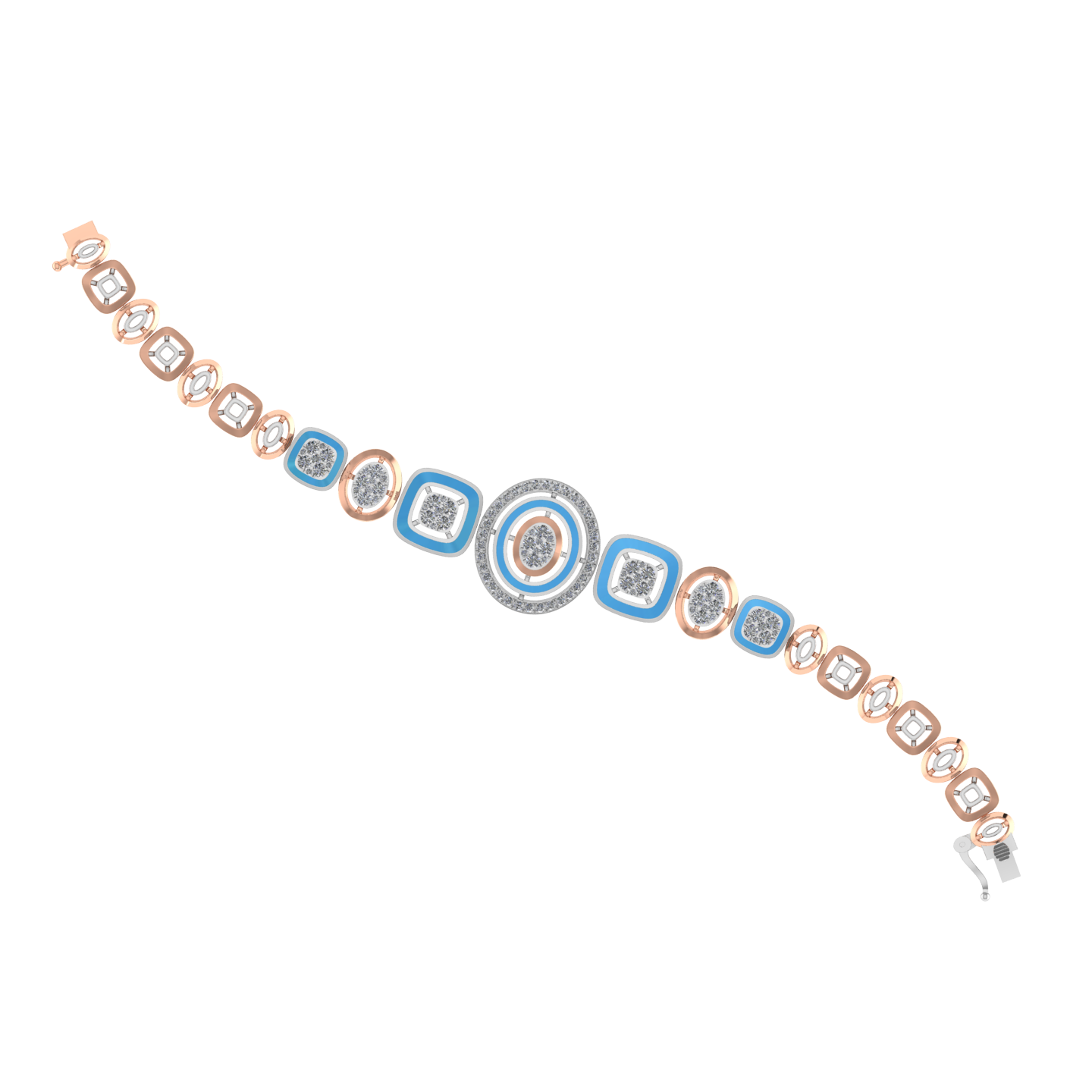 Beautiful 18k Gold Diamond  Bracelet - JN030609-BR12