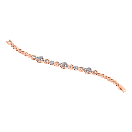 Elegant Luxury 18k Gold  Diamond  Bracelet - JN030609-BR14