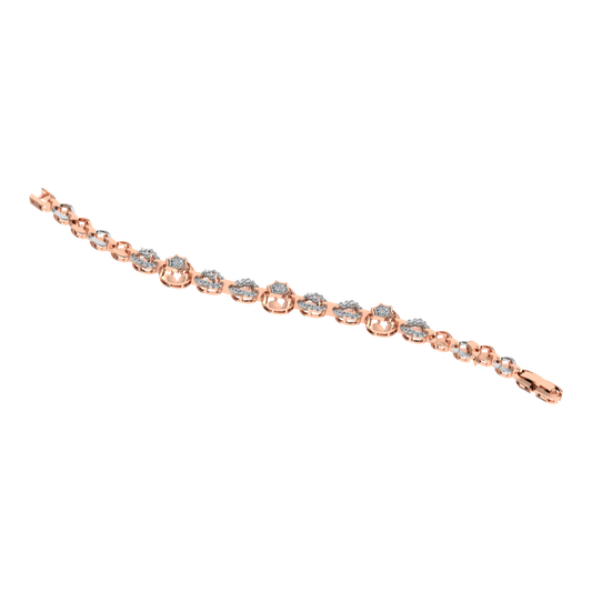 Luxury 18k Gold Diamond  Bracelet - JN030609-BR15