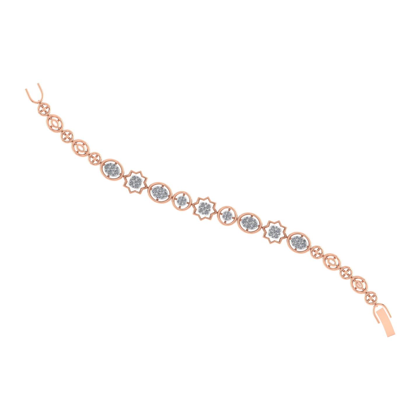 Luxury 18k Gold Diamond Bracelet - JN030609-BR16