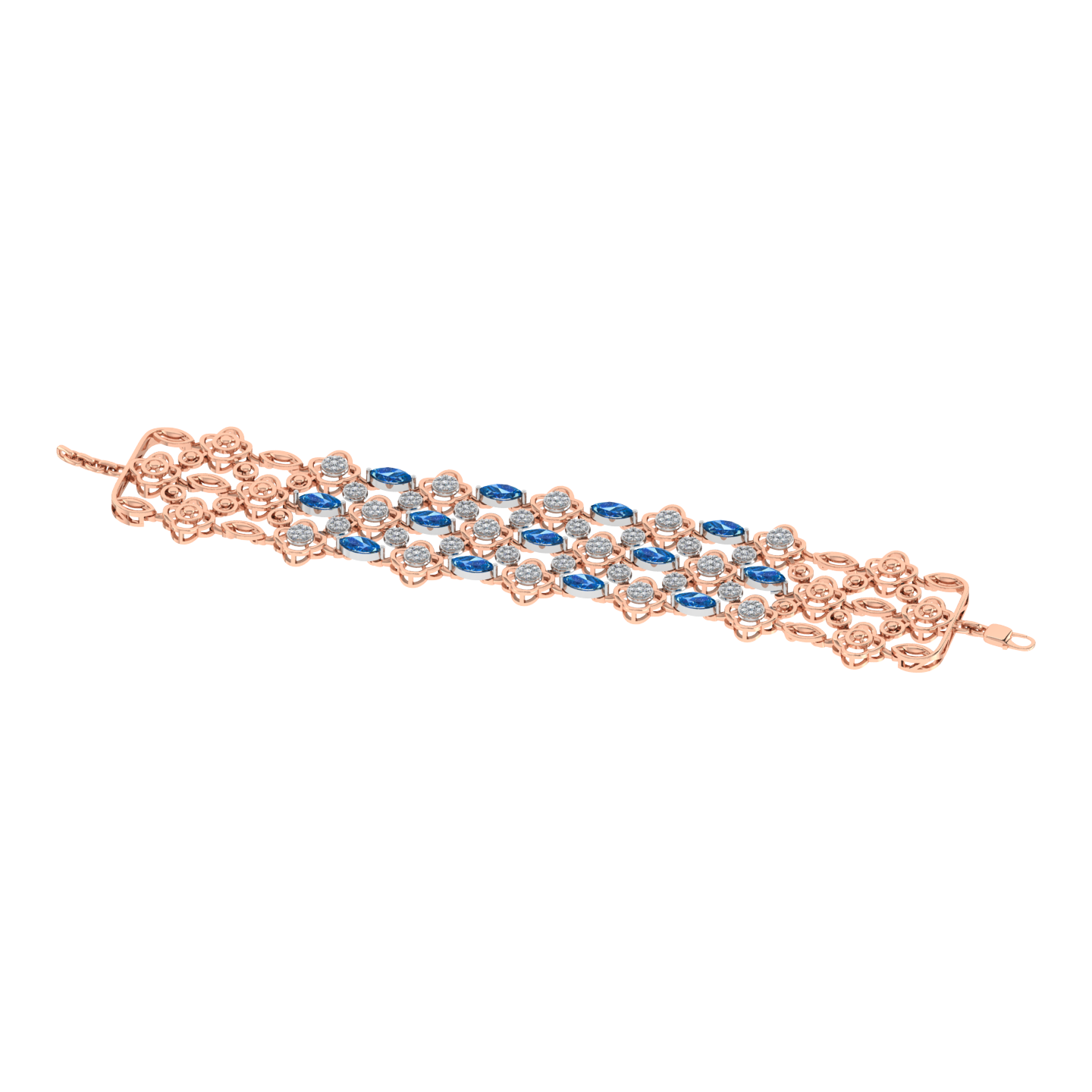 Luxury 18k Gold Diamond  Bracelet - JN030609-BR25