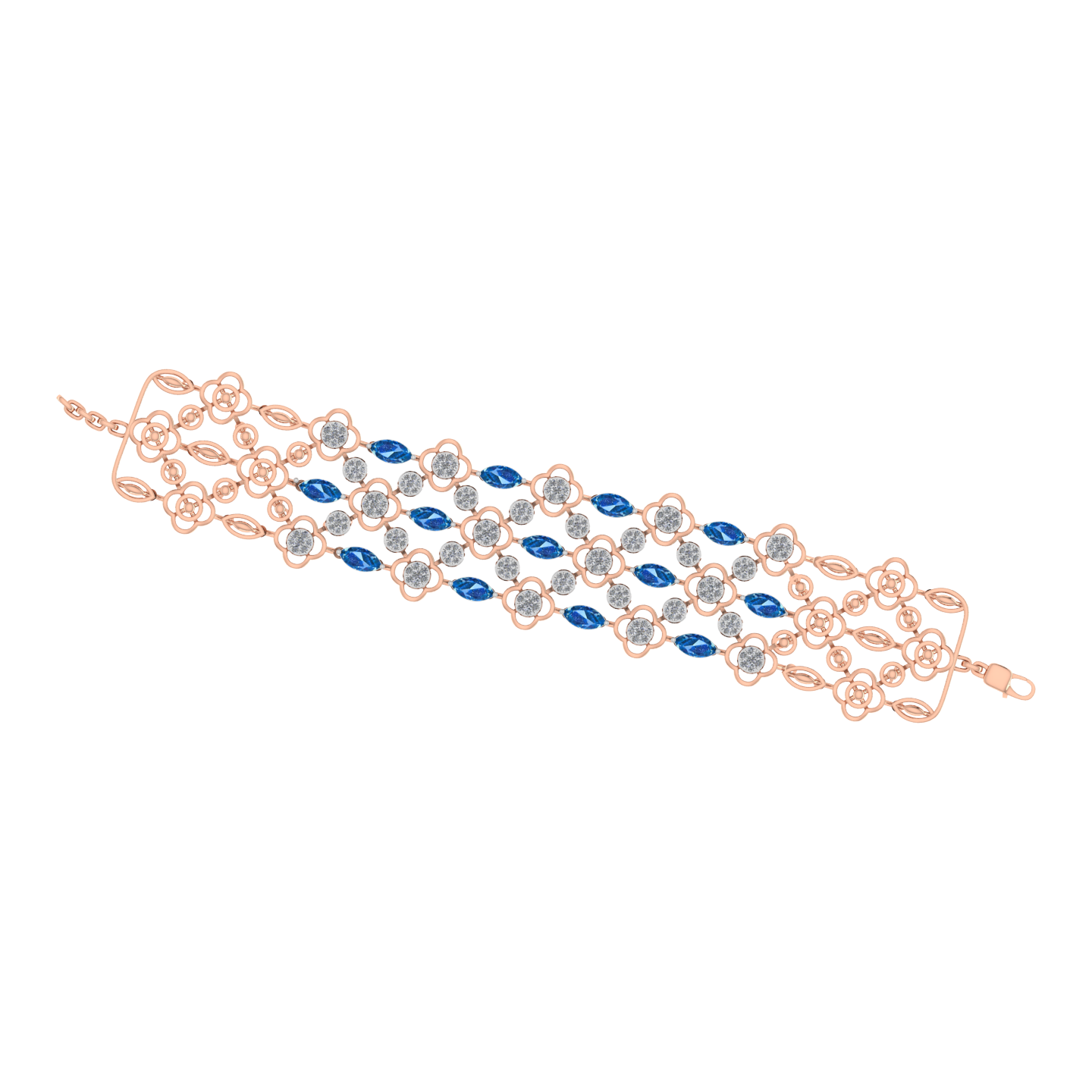 Luxury 18k Gold Diamond  Bracelet - JN030609-BR25