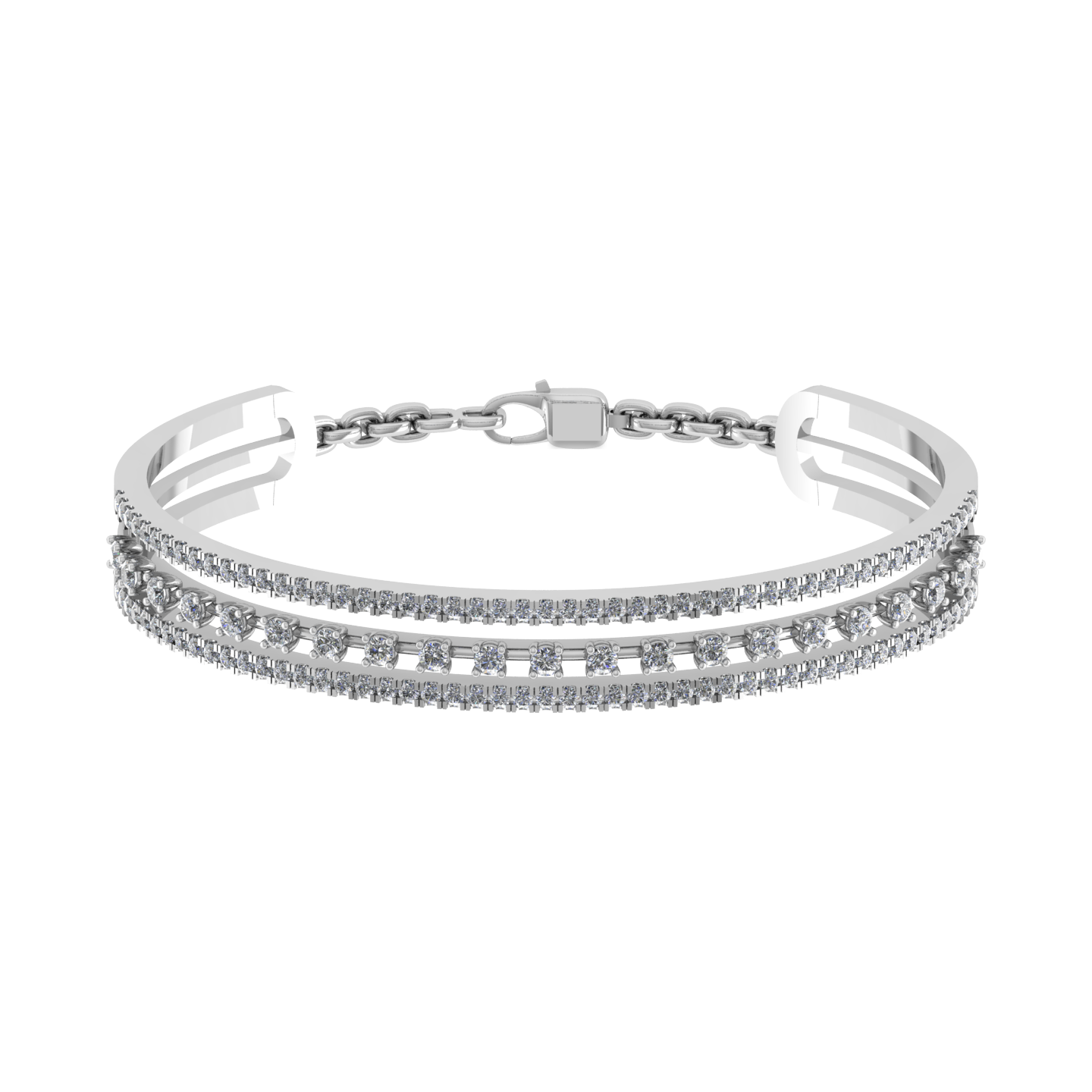 Luxury 18k Gold Diamond  Bracelet - JN030609-BR28