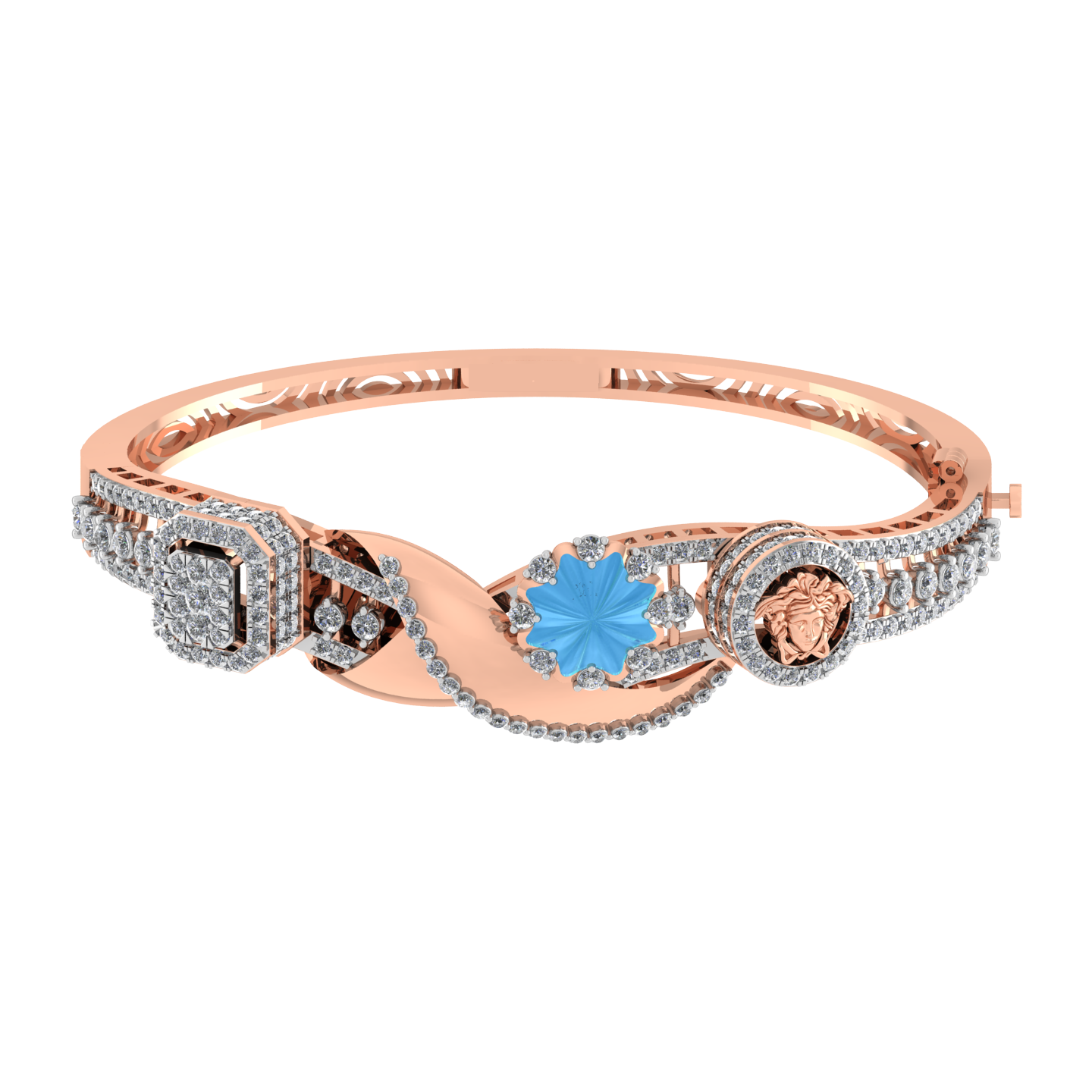 Elegant 18k Gold Diamond  Bracelet - JN030609-BR54