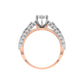 Beautiful Engagement 18K Gold Diamond Ring  -  JN030609-R90