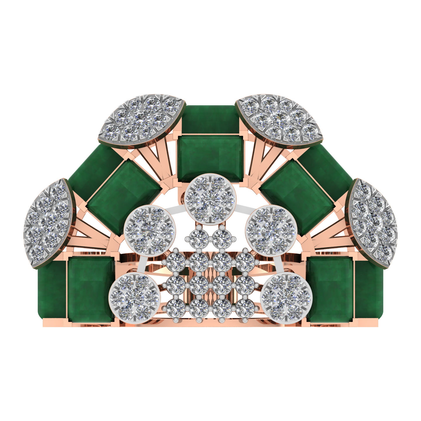 Royal Custom Design 18K Gold Diamond Ring  -  JN030609-R96