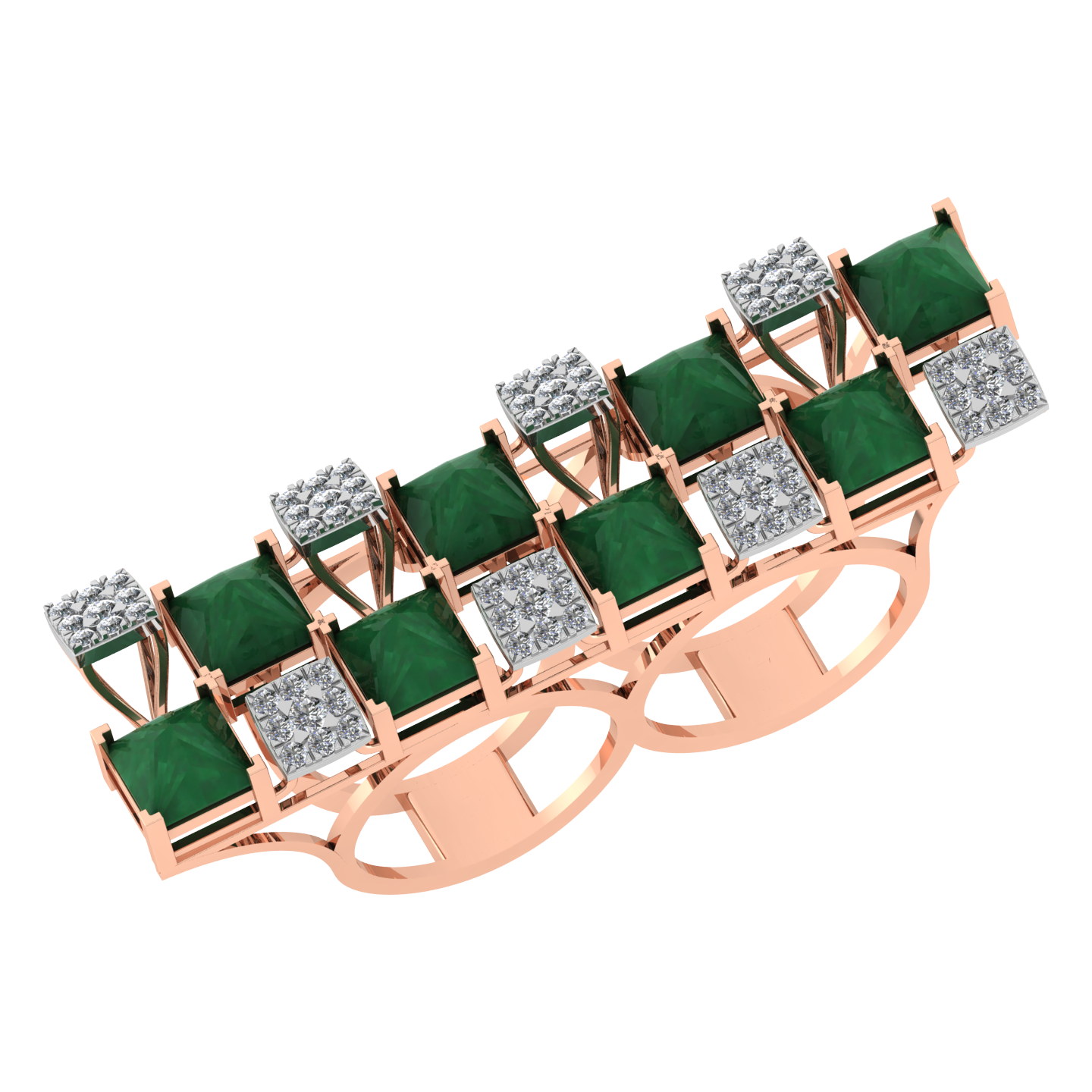 Custom Royal Design 18K Gold Diamond Ring  -  JN030609-R97