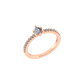 Beautiful 18K Rose Gold Diamond Ring  -  JN030609-R111