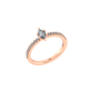 Beautiful 18K Rose Gold Diamond Ring  -  JN030609-R113