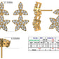 Trendy Diamond Earring 18K Solid Gold Star Design - JN030609-ER28