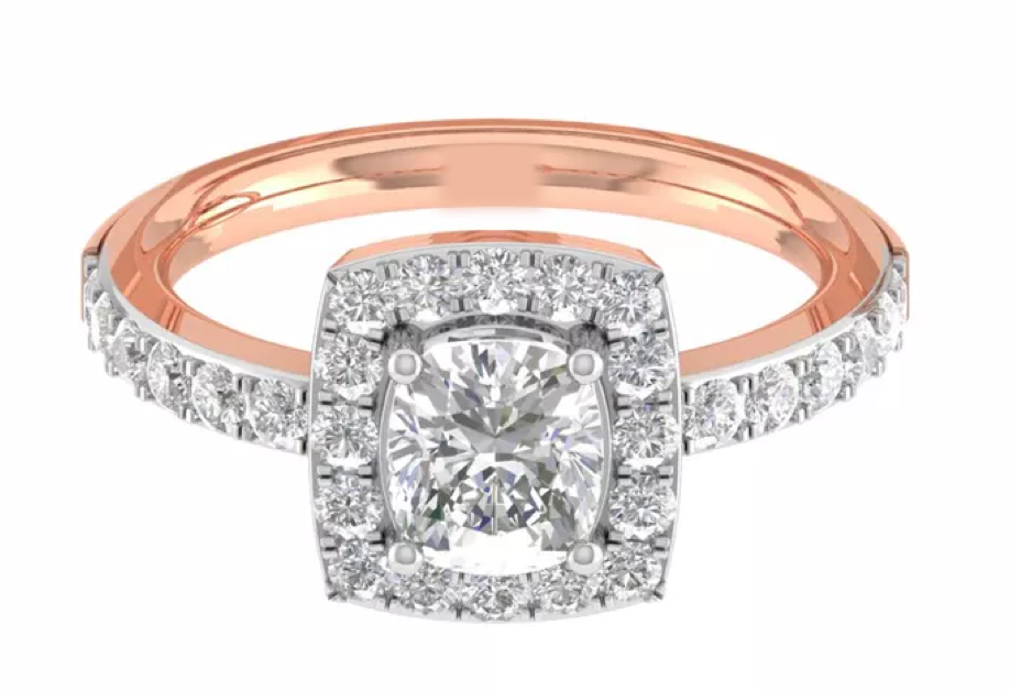 18K Gold Custom Design Hot Selling Unique Diamond Solitaire Ring Diamond Wedding Ring