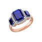 Luxury Design 18K Gold Triple Stud Diamond Ring  - JN030609-R101E