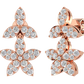 Trendy Diamond Earring 18K Solid Gold Star Design - JN030609-ER28