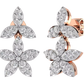 Trendy Diamond Earring 18K Solid Gold Star Design - JN030609-ER28
