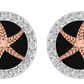 Trendy 18K Rose Gold Diamond Earring - JN030609-ER154